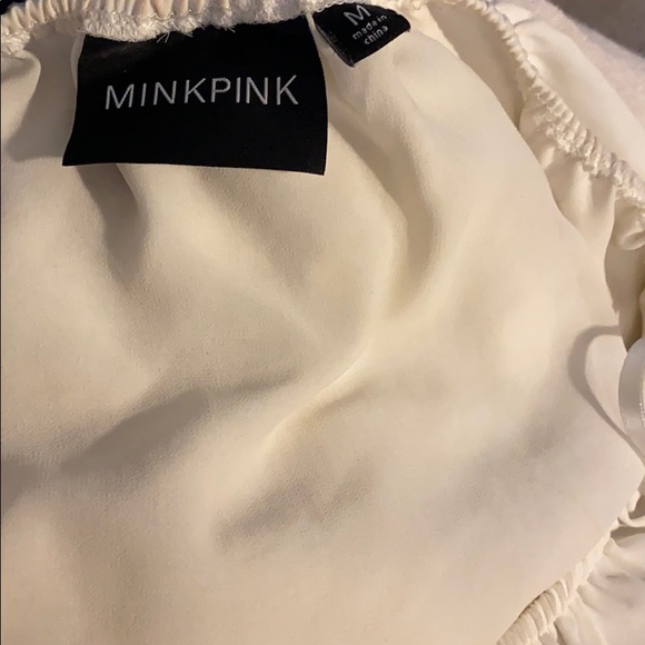 White Minkpink Mini Dress. Medium. Lace detail - Picture 4 of 4